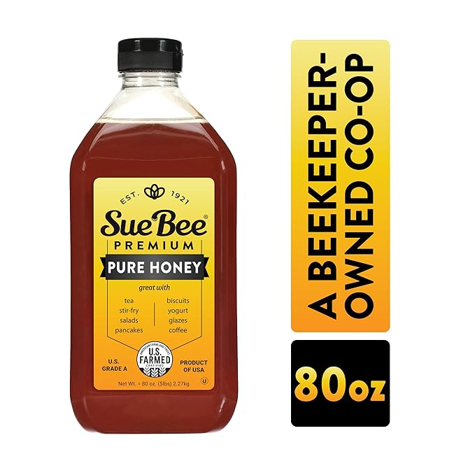 Sue Bee Pure Premium Honey From USA Beekeepers, 80 oz, Pack of 3