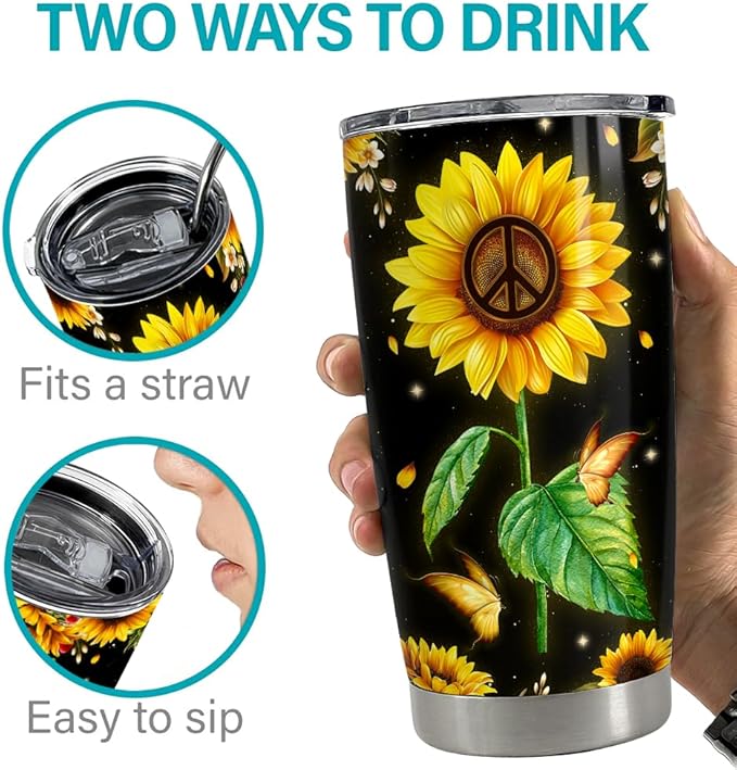 SANDJEST Inspirational Gifts for Birthday Inspirational Cups Tumbler 20oz Stainless Steel Insulated Tumblers Coffee Travel Mug Cup Motivational Gift for Women Friends Coworker
