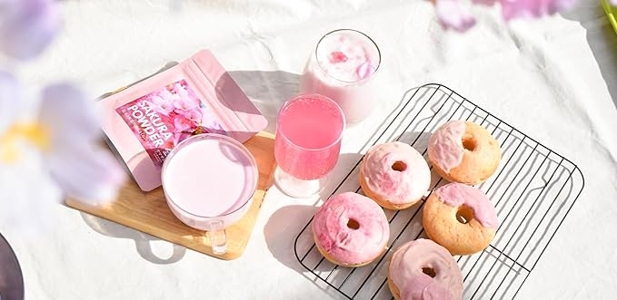 YAMASAN KYOTO UJI Sakura Cherry Blossom Powder, For Baking and Cooking, Easily Add a Cute Pink Color and Flavor, Allergen-Free, Non-GMO, Japanese Drinks, Spring Mix, Japanese Food, 1.4oz (40g)