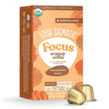Four Sigmatic Focus Coffee Pods Compatible with Nespresso Original | Organic Medium Roast Espresso with Added Focus | Mushroom Coffee Enhanced with Lion's Mane | Medium Roast 10ct