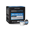 Krios Coffee Brilliance Coffee Pods, Enhance Energy & Focus with Essential Vitamins, L-Theanine, Bacopa Monnieri & Rhodiola Rosea, Medium Roast, Smooth, 16 Ct