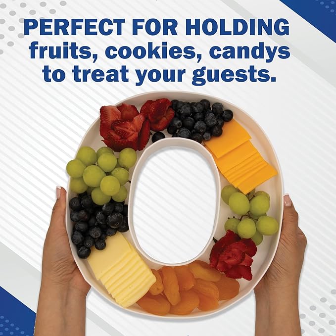 10" Reusable Plastic Box Form Tray Display for Treats, Charcuterie, Cake Pop, Candy, Charcuterie Box, Custom Charcuterie Letters Fillable - Reusable Letter Box - (White Plastic, 1)