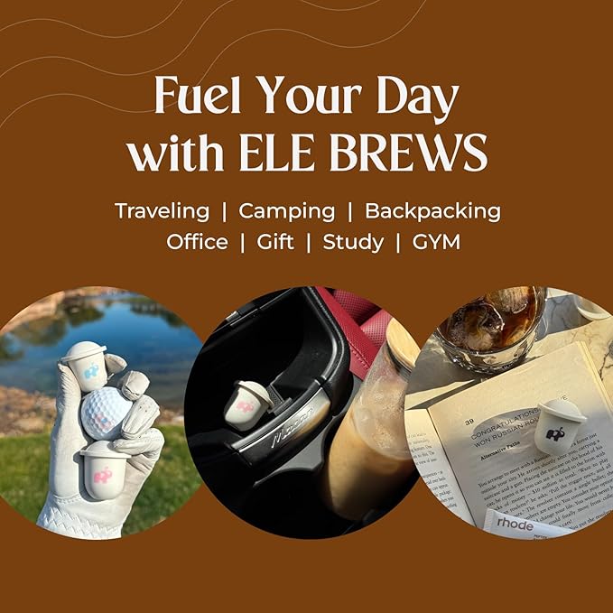 ELE BREWS Freeze-Dried Instant Coffee, 24 Servings Cold Brew Coffee Pods, 100% Arabica, Light, Medium & Dark Roast, Bold Smooth Flavor, Easy to Brew Hot or Iced, Travel Friendly (MIX)