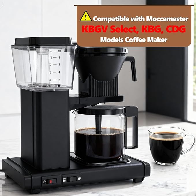10-Cup Coffee Pot Replacement for Moccamaster Technivorm KBG, KBGV & CDG Coffee Maker (89830), Glass Carafe Compatible with Moccamaster Coffee Machine,Glass Coffee Pot, BPA Free, Dishwasher Safe