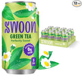 Swoon Perfectly Sweet Green Tea | Zero Sugar, Lightly Caffeinated & Refreshing | Keto, Paleo, Vegan, Non-GMO & Gluten-Free | Naturally Sweetened with Monk Fruit & Stevia | Only 5 Calories (12 Fl Oz, 12-Pack)
