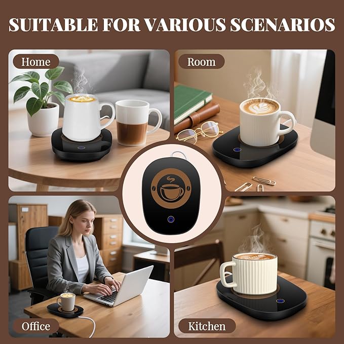 Coffee Mug Warmer for Desk with Auto Shut Off, Coffee Warmer with Auto Shut Off for Desk Office Home (Birthday Xmas Gifts)