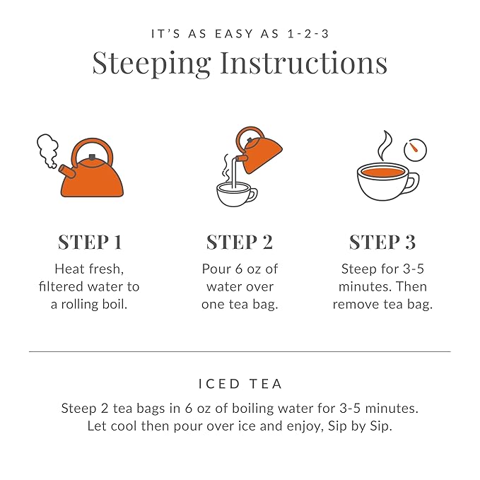 The Republic of Tea – Organic Assam, 36 Naturally Caffeinated Black Tea Bags, Regenerative Organic Certified