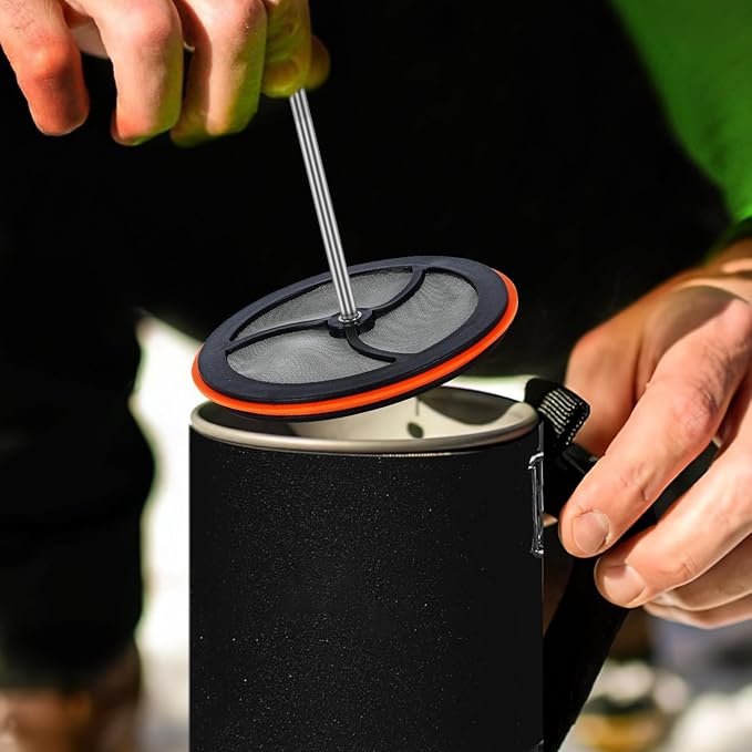 Silicone French Press Coffee Maker – Compact & Durable for Camping and Outdoor Use – Regular Size