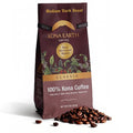 KONA EARTH - 100% Kona Coffee, Classic Medium Dark Roast, Whole Bean (8oz) Farm-Direct Authentic Hawaiian Kona Coffee beans from Hawaii’s Big Island, Small-Batch Roasted