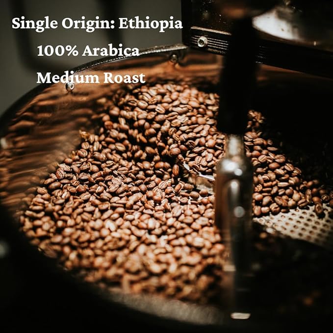 SipHaven | Sipper’s Murmur | Swiss Water Decaf Coffee | Ethiopia Single Origin | Medium Roast Whole Bean | Chemical-Free | Specialty Grade | Small-Batch Roasted in USA | 1lb