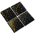 100 Black Napkins - 4 Assorted Designs l 3-Ply Cocktail Napkins Paper Folded 5 x 5 Inches l Bar Napkins Disposable Party Napkin for Wedding Baby Shower Birthday (Assorted Pink)