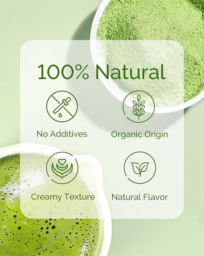 Maestri House Premium Matcha Green Tea Powder, First Harvest Culinary Grade, 100% Pure Unsweetened Organic, Rich Flavor for Tea, Lattes, Baking & Desserts, Non-GMO, Vegan (3.53oz/100g)