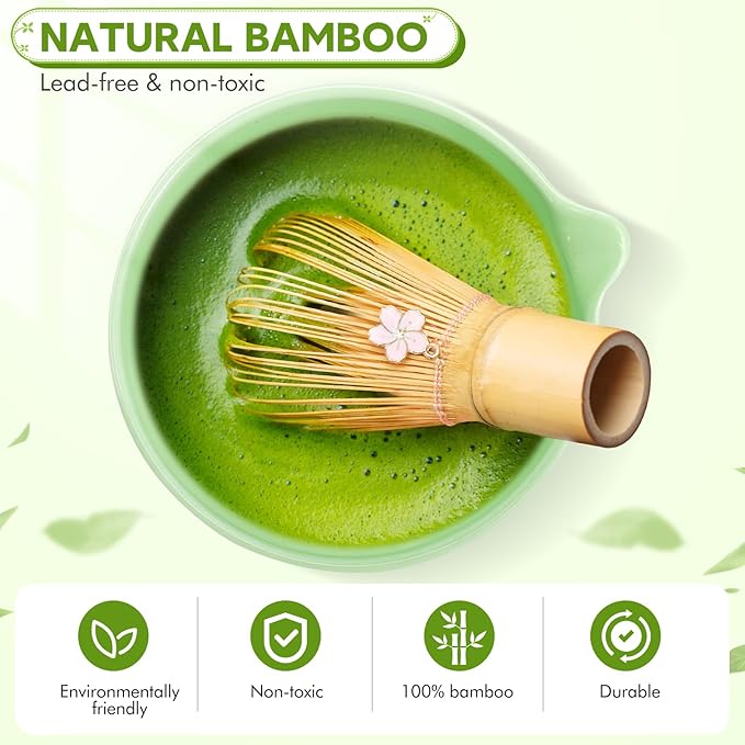 8 PCS Matcha Whisk Set Powder kit Matcha Making Tea Starter Kit for Ceremony Tea Set Includes Bowl Matcha Lovers Gifts for Women and Beginers,Matcha Tea Set Gifts for Making Breakfast