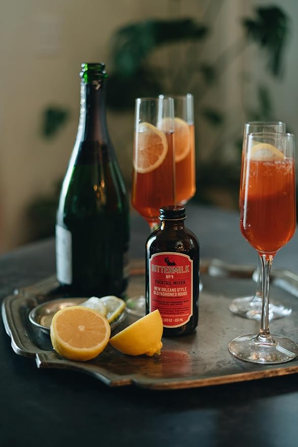 Bittermilk No.4 New Orleans Style Old Fashioned Rouge – Old Fashioned Mix - All Natural Handcrafted Cocktail Mixer – Makes 17 Cocktails