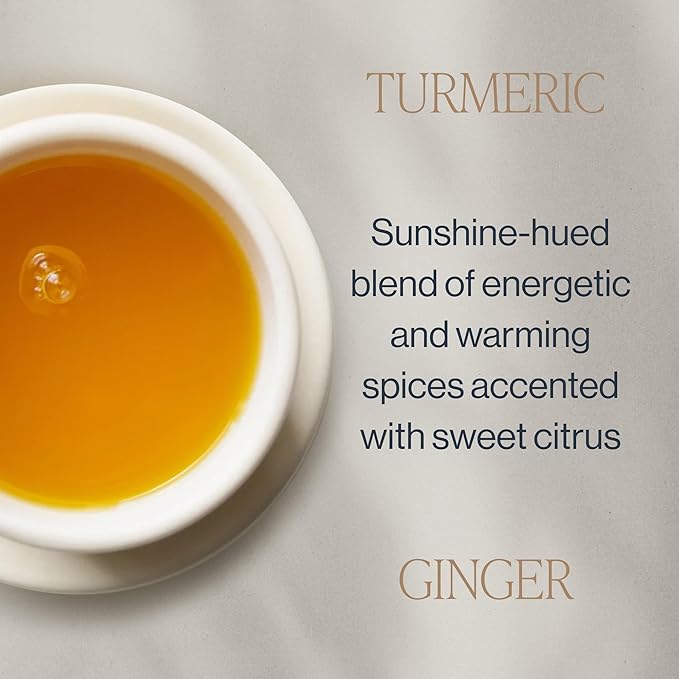 Rishi Tea Turmeric Ginger Herbal Tea - Organic Sachet Bags, Caffeine Free Blend with Spicy Ginger & Citrus, Hot or Iced - 50 Count (Pack of 1)