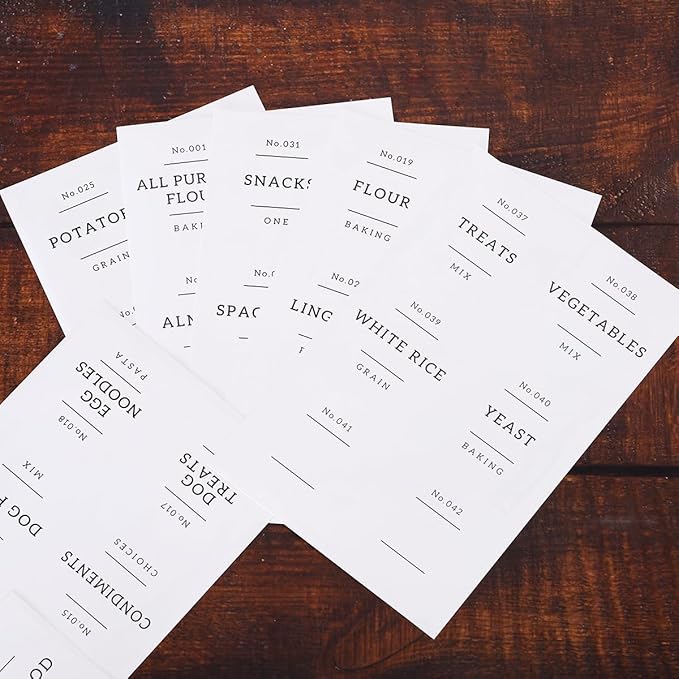 1 Gallon Large Glass Food Storage Containers With Airtight Bamboo Lid - Kitchen Glass Storage Jars Canister With 42 Pantry Labels - Thicken Big Clear Rice Containers For Your Pantry