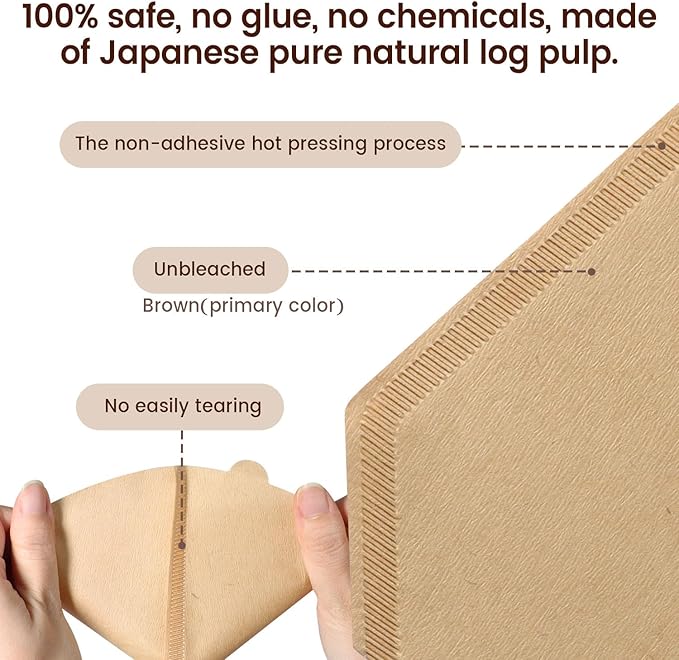 160 Count Cone Coffee Filters #4, Unbleached Size 04 Coffee Filters 8-12 Cup, Disposable Natural Paper Filters, No.4 Cone Filters For Ninja, Pour Over and Drip Coffee Maker