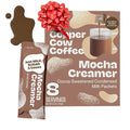 Copper Cow Coffee Sweetened Mocha Milk Creamer Singles (8 pack) | Vietnamese Inspired Coffee Creamer, All Natural Creamer Packets for Pour Overs & Lattes | No Refrigeration Needed, Travel Friendly