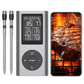 Wireless Meat Thermometer with 2 Probes & 800Ft Range - Smart Bluetooth BBQ Grill Thermometer with Standalone Base, NIST Certified ±0.5°F Accuracy, Backlit Display for Oven, Smoker, Kitchen Cooking