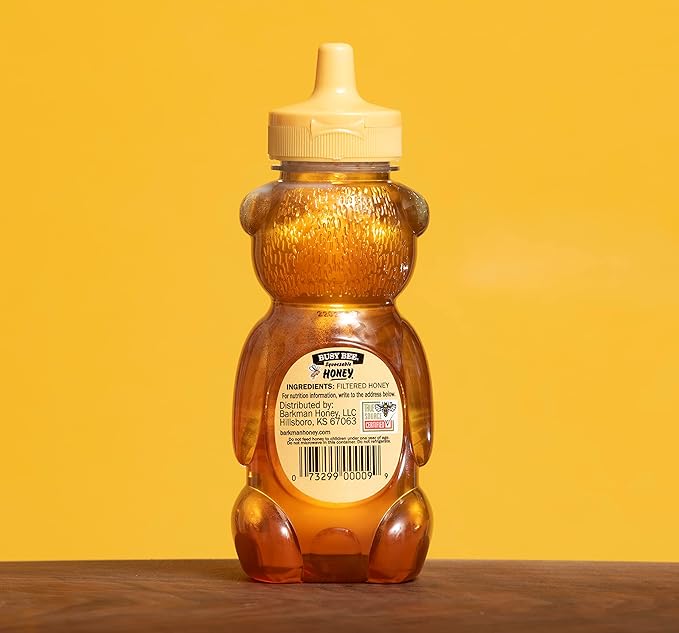 Busy Bee Honey, Grade A, Filtered, Pack of 3 Honey Bears (12 OZ each)