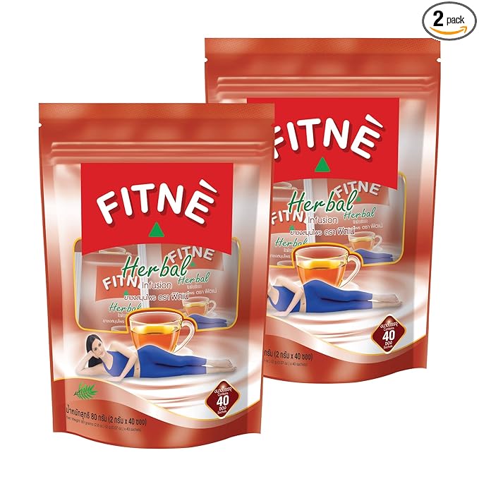 FITNÈ Original Herbal Tea Senna Infusion Healthy Wellness Beverage Natural Gentle Detox Cleanse No Calories Caffeine Free, 80 Tea Bags