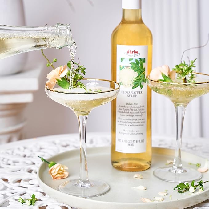 D'arbo Syrup Single Bottle Elderflower 500ml (16.9oz) Bottles From Austria
