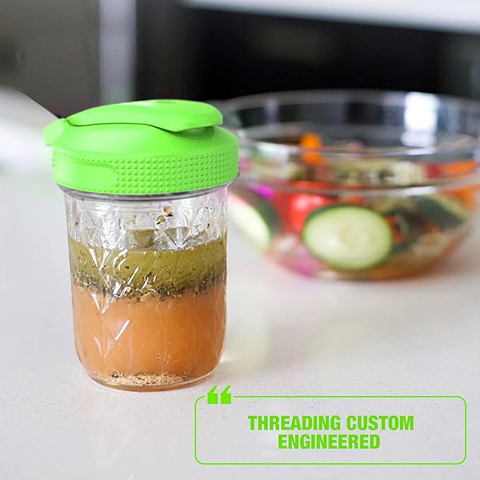 Masontops Multi Top - 2PK - Wide Mouth Mason Jar Lids with Pour Spout and Flip Cap – Sip, Pour, Store & More - Jar Not Included