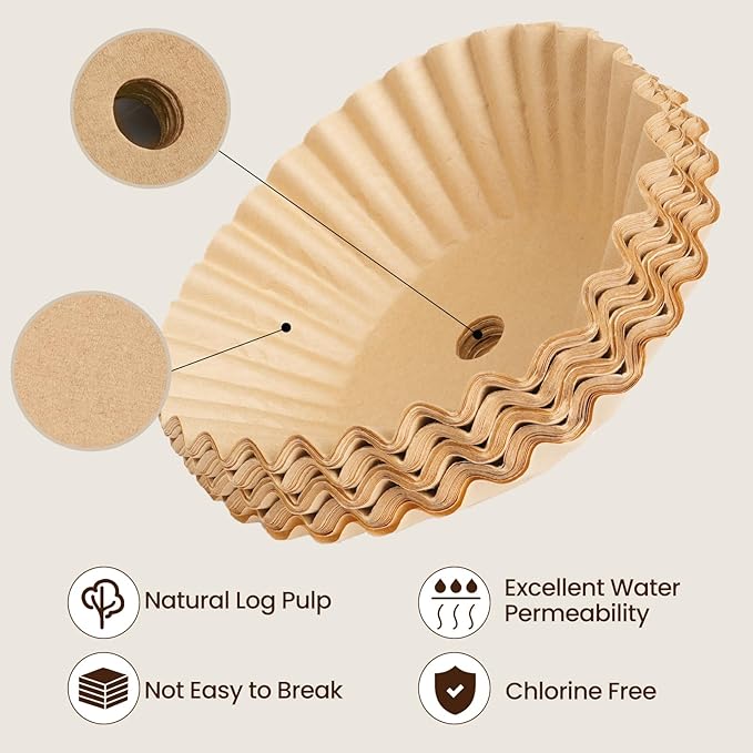 Large Coffee Filters Compatible with Sybo Commercial Coffee Maker, 120 Pcs Perforated Basket Filter Paper for Sybo 30 Cup