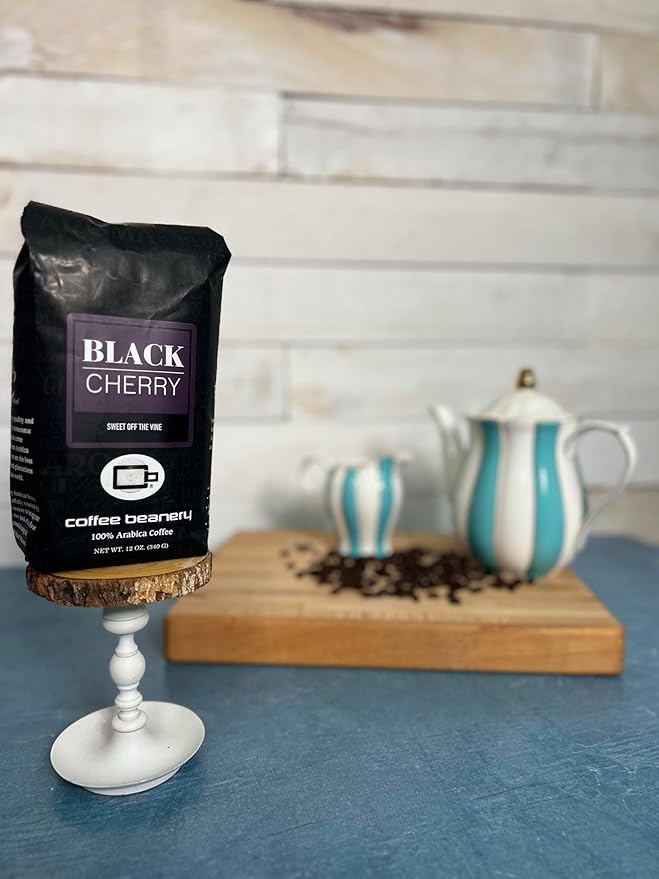 Coffee Beanery Black Cherry Flavored Coffee | 100% Specialty Arabica Coffee | 12oz bag (Whole Bean)