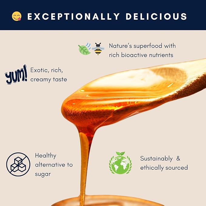 Honey Australia Manuka Honey MGO 263+ | 17.6 oz | Raw, Organic, Pure Honey for Daily Wellness & Energy | Natural Sweetener & Health Boost | Rich in Nutrients, Delicious, Creamy Flavor