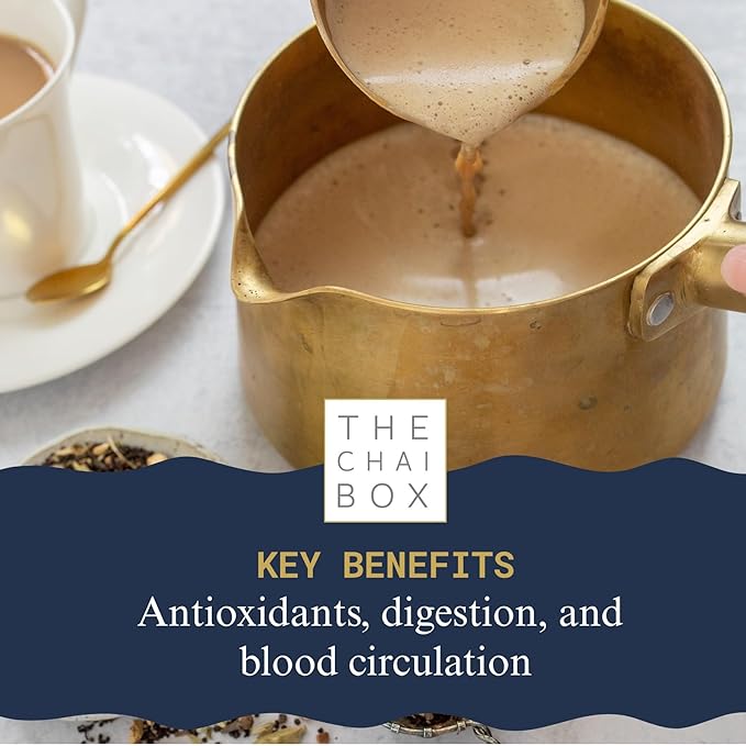 The Chai Box Loose Leaf Masala Chai - Gluten & Caffeine Free | Organic Rooibos Tea made with Ginger, Clove, Cinnamon, Cardamom, Fennel (Pack of 1) 2.5 oz | Makes 25 Cups | Small Batch Loose Leaf Tea with Whole, Premium Spices