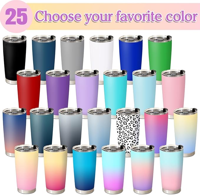 Personalized Coffee Tumbler with Pictures Text Logo Name, 20oz Stainless Steel Tumbler with Lid and Straw, Coffee Travel Cups, Personalized Christmas Birthday Gifts for Women Men Office