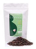 Mommee Coffee Quarter Caf Low Acid Whole Organic Coffee Beans - 100% Arabica Organic 1/4 Caff Coffee Beans with Smooth Caramel Flavor - Natural Process - Medium Roast - 11 oz