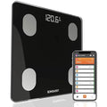 KONQUEST Smart Scale for Body Weight, Digital Bathroom Scale BMI Weighing Bluetooth Body Fat Scale, Body Composition Monitor Health Analyzer with Smartphone App, 400 lbs - Black