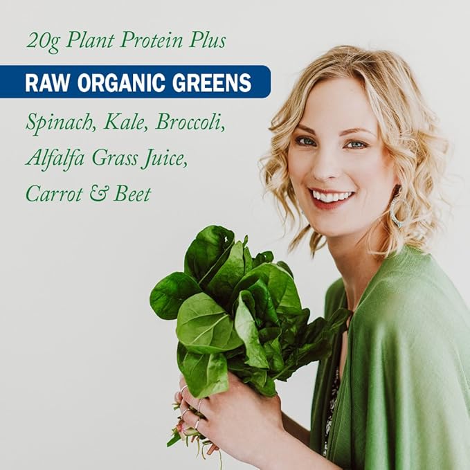 Garden of Life Raw Organic Protein & Greens Lightly Sweet, Vegan Protein Powder for Women and Men, Plant and Pea Protein, Greens, Probiotics, Gluten Free Low Carb Shake Made Without Dairy 20 Servings