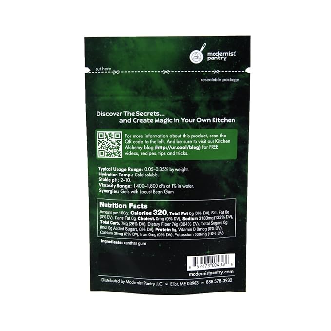 Perfected Xanthan Gum Gluten-Free Vegan OU Kosher Certified - 50g/2oz