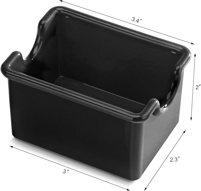 New Star Foodservice 22612 Plastic Sugar Packet Holder, Black, Set of 24