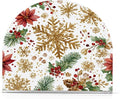 Golden Glitter Snowflakes Napkin Holder for Table Paper Cocktail Napkin Holders for Kitchen Dinning Acrylic Dinner Napkin Dispenser for Dinner Home Decor Bar 2 Pack