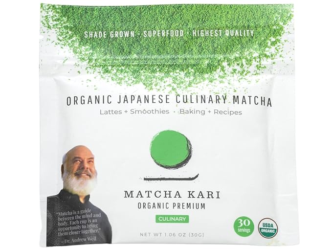 Dr. Weil Matcha Kari - Organic Matcha Green Tea Powder - 30 grams - Japanese Culinary Grade