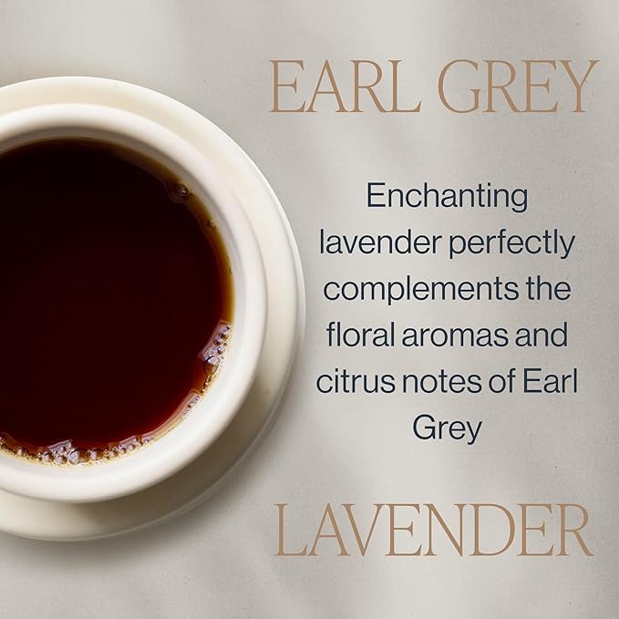 Rishi Tea Earl Grey Lavender Loose Leaf Pure Black Tea - Organic with Bergamot Oil and Lavender Flowers, Energizing & Caffeinated - 16 Ounces, 50+ Servings