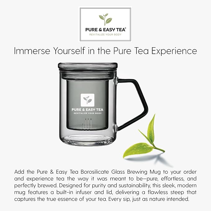 Pure And Easy Tea, Radiance, Herbal Tea for Healthy-Looking Skin, Caffeine-Free Whole-Leaf Botanical Blend (100g)