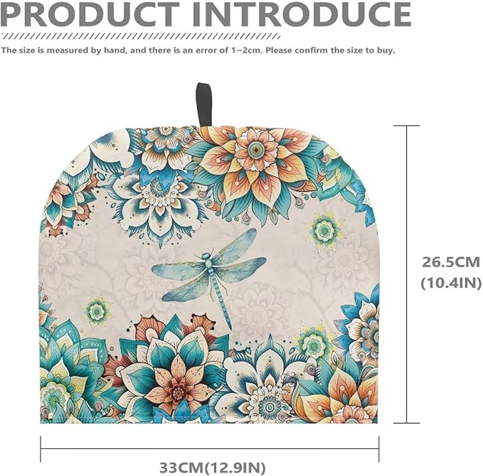 Dragonfly Tea Cozy for Teapot Mandala Tea Cozy for Teapot Insulated Bohemia Teapot Insulation Cover Triba Tea Pot Cozy for Women