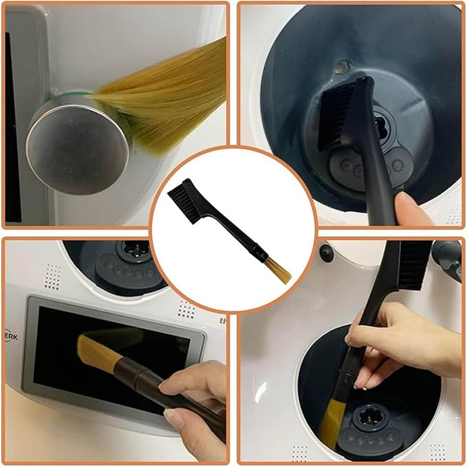 Coffee Machine Cleaning Brush, Detachable Dusting Bar Espresso Machine Grinder Cleaning Brush, Two Head Brush Accessories for Bean Grain Coffee Tool Tabletop Simple Barista Home Kitchen Dual Purpose