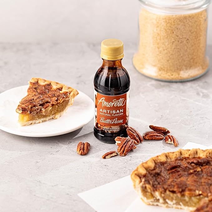 Amoretti - Natural Butter Pecan Artisan Flavor Paste, 2.2 lbs, Perfect For Ice Cream, Beverages, Cakes, and more, Preservative Free, Vegan, Gluten Free, No Artificial Sweeteners, Highly Concentrated