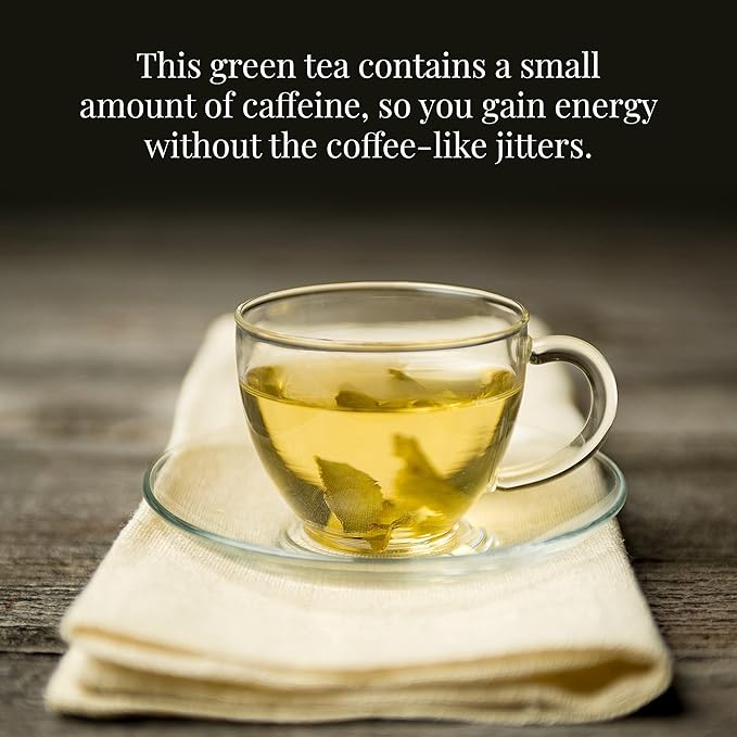 The Republic of Tea Moroccan Mint Green Full-Leaf Loose Tea 3.5 Oz Bag, Steeps 50 Cups | Caffeinated