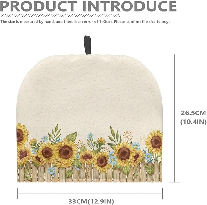 Sunflower Tea Cozy for Teapot Insulated Beige Tea Pot Cozy for Keeping Warm for Home Decorative Tea Cosy for Teapot Tea Cozies