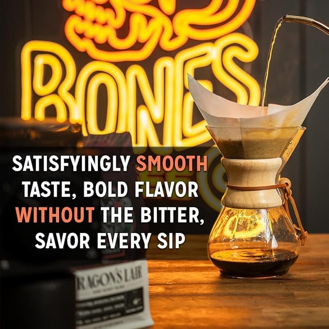 Bones Coffee Company Frosted Pumpkin Roll Flavored Coffee Pods, Low Acid Medium Roast Single-Serve Bones Cups, Compatible with 1.0 & 2.0 K-Cups Brewers Coffee Maker, 12 Count