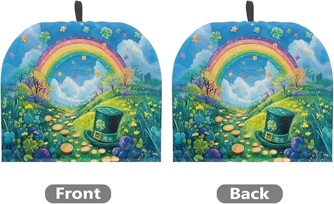 Rainbow Tea Pot Cover Keep Warm Teapot Insulation Cover Green Hat Tea Cozies Covers for St. Patrick's Day Home Decor Teapot Dust Protector