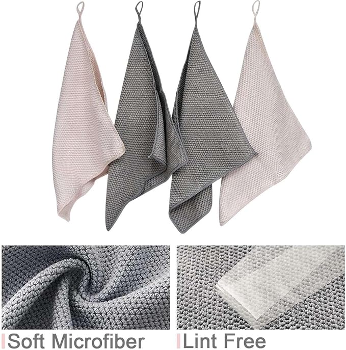 6Pack Barista Towels, Barista Microfiber Cloths, Coffee Cleaning Accessories for Espresso Machine, Steam Wand, Countertop,12”x12”
