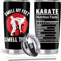 Karate Gifts, Karate Gifts for Boys, 20oz Stainless Steel Tumbler with Lid Straw
